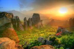 Meteora sunset